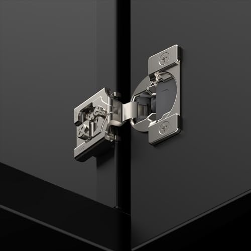 Chibery 4 Pack 3/4" Overlay 3D Soft Close Concealed Kitchen Cabinet Hinge for Face Frame Door, Pre-Assembled Easy-on Dowels, Self Closing Hidden Satin Nickel, 105° Open Concealed Stainless Steel - size: 3/4 inch Overlay