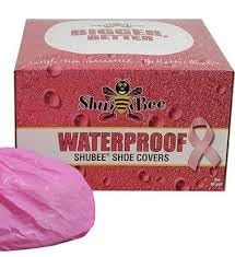 ShuBee Waterproof Shoe & Boot Covers Slip-Resistant Disposable for Plumbing Construction Floor Protection - 40 Pair - color: Pink