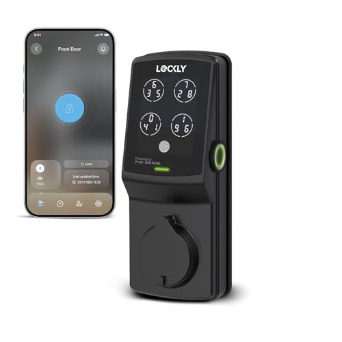 Lockly Secure Plus Smart Deadbolt Lock with 3D Biometric Fingerprint - color: Matte Black