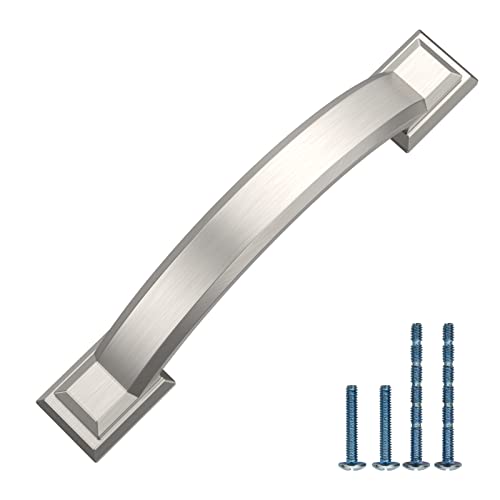 5 Pack 3 inch Cabinet Pulls Brushed Nickel Cabinet Handles Drawer Pulls for Kitchen Cabinet Cupboard - color: Brushed Nickel, size: 3 inch（76mm）, style: 5 Pack