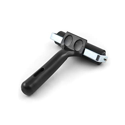 QWORK 4 Inch Rubber Roller, Tape Roller for Print, Tape, Wallpapers, Scrapbooks - size: 4 inch
