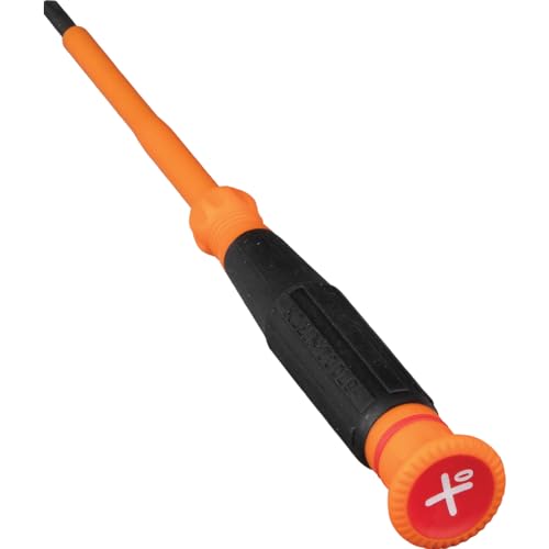Klein Tools 6233INS Insulated Precision Screwdriver, #0 Phillips Mini Electrician Screwdriver, 1000-Volt, Cushion-Grip Handle - style: #0 Phillips