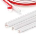 Ravinte Weather Stripping Door Seal Strip, 23 FT D-Shaped Silicone, White - color: White, size: 3/8" W × 1/4" T x 23FT