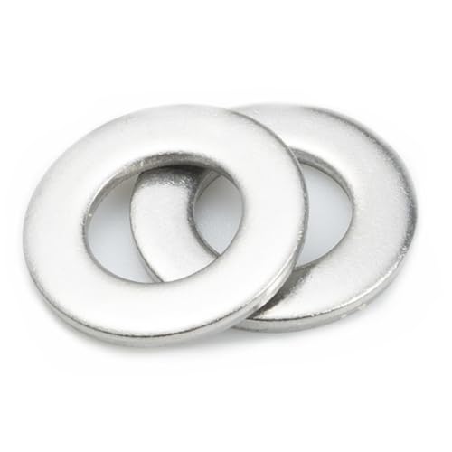 M8 Flat Washers 100 Pack, Stainless Steel Metric Washers for Screws and Bolt… - color: Silver, size: M8
