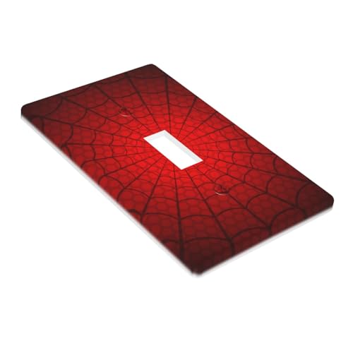 Spider Web Single Toggle Light Switch Cover Plate | Fits standard 2-gang toggle and rocker switches, Durable polycarbonate thermoplastic with fade-resistant printed finish - color: Spider Web, size: Single Toggle