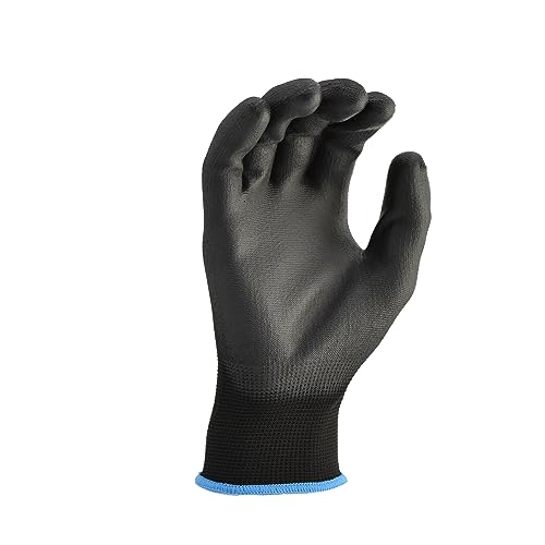 G & F Work Gloves for Men, Lightweight Grip, Polyurethane Coated, Touchscreen Compatible, Flexible & Breathable, Durable Construction, Ideal for Gardening, Mechanics, and General Duty Tasks, 12 Pairs - size: XX-Large