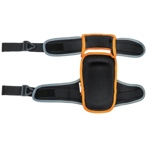 Klein Tools 60491 Hinged Knee Pads, Heavy Duty Gel Foam Protective Knee Pads with Quick-Fasten Buckle and Thigh Strap, Black - size: Standard