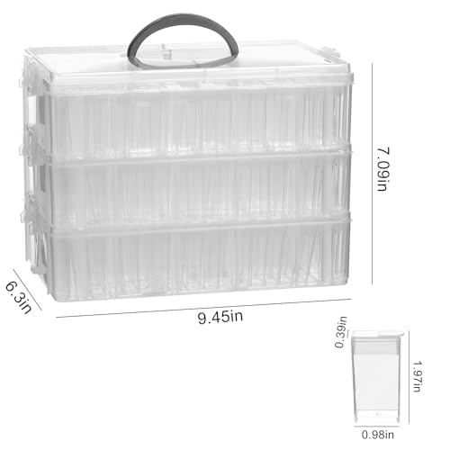 VTG Diamond Painting Storage Container, 240 Grids, Bead Organizer for Art Supplies, Jewelry Craft Storage Box - style: Three-layer small square bottle