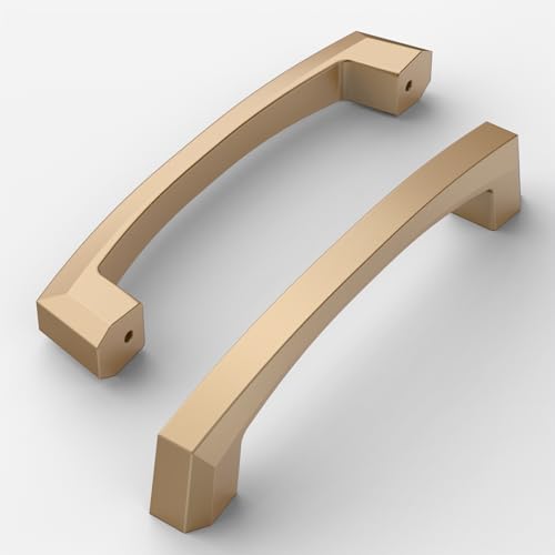 Amerdeco 10 Pack Champagne Bronze Cabinet Pulls 4 Inch(102MM) Hole Centers Kitchen Cabinet Handles Hardware Kitchen Handles for Cabinets Cupboard Handles Drawer Pulls ZH0032 - color: Champagne Bronze, size: 4"/102MM Hole Center