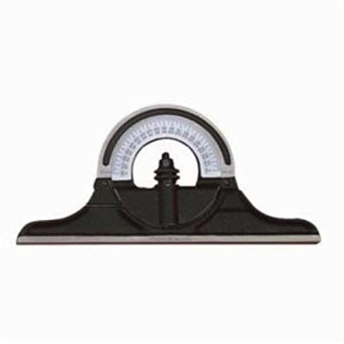 Starrett Protractor Head, for Combination Squares - color: Black Wrinkle-Chrome
