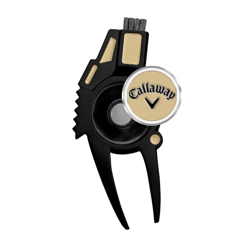 Callaway 4-in-1 Golf Divot Repair Tool - color: Black/Gold