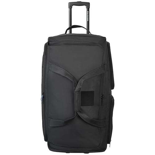 US Army ROMEO 31-inch Large Tactical Duffel Bag with Wheels | Heavy Duty Material, Molle Webbing, Water Resistant Military Rolling Bag for Travel, Deployment, and Camping - Black - color: Black, size: 31-inch