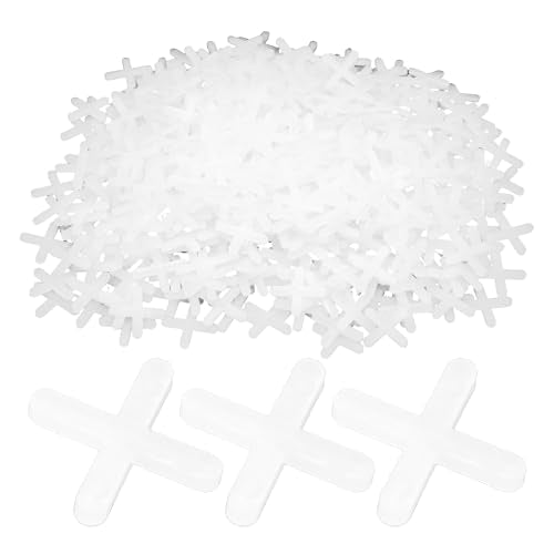 500 PCS 1/8 Inch Tile Spacers, High Quality Plastic Cross Leveling System, Accurate Floor & Wall Ceramic Tile Alignment Tools for DIY and Professional Installation, Consistent Gap Width - size: 1/8 Inch