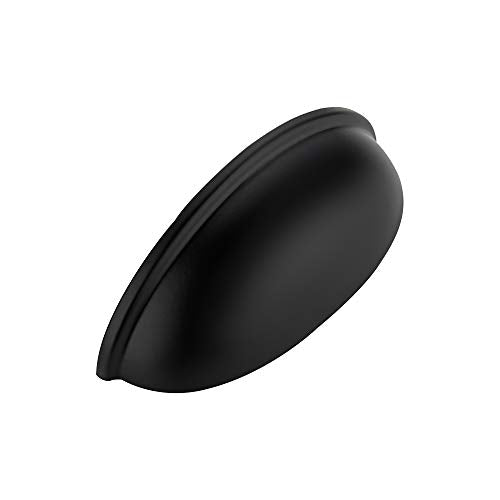Ravinte Matte Black Drawer Pulls Cabinet Cup Pulls 3 Inch 10 Pack | Kitchen Hardware, Cup Pull Shape, Cabinet Handles, Drawer Handles, Smooth Drawer Grip,For Dressers, Cupboards - color: Black