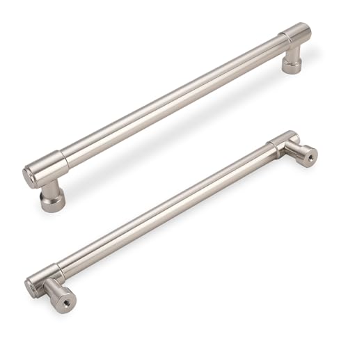 10 Pack 7-1/2 Inch(192mm) Kitchen Cabinet Handles Brushed Satin Nickel Cabinet Pulls Alloy Drawer Pulls Solid Cabinet Hardware - color: Brushed Satin Nickel, size: 7-1/2'' Hole Center(192mm)