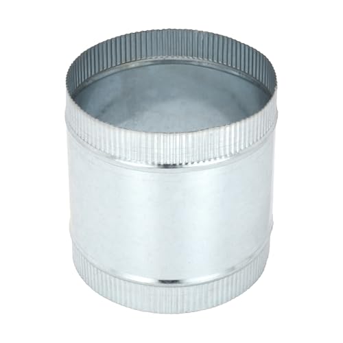 PATIKIL 7 Inch Duct Connector Coupling, Galvanized Steel Straight Dryer Vent Coupler Flexible Ducting Collar Connector Round Crimped Ventilation Duct Extension for HVAC System Pipe - size: 7 Inch