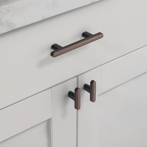 Asidrama 10 Pack 3 Inch(76mm) Oil Rubbed Bronze Kitchen Cabinet Handles, Cabinet Pulls Kitchen Cabinet Hardware for Cupboard Drawer Pulls - color: Oil Rubbed Bronze, size: 3" Hole Center, style: 10 Pack