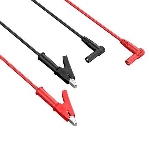 Proster 4mm Banana to Alligator Clip - 15A 1000V Test Lead 1m Pure Copper