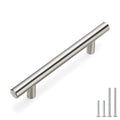homdiy Kitchen Cabinet Handles Brushed Nickel Drawer Pulls - HD201SN Cabinet Hardware 10Pack 3-1/2in Hole Centers Cabinet Door Handles - color: Brushed Nickel, size: 3-1/2in hole centers
