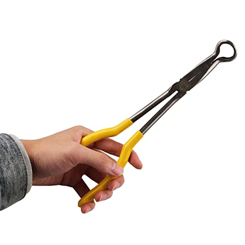 Spark Plug Removal Pliers, 11" Long Reach Ring Nose Hose Grip Pliers for Car - size: Round Nose
