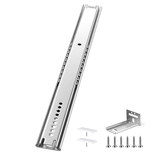 14 Inch Center Mount Drawer Slides 4 Pcs, Heavy Duty Hidden Rails - size: 14 Inch