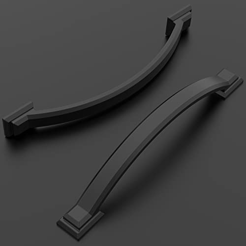 Amerdeco 10 Pack Matte Black Cabinet Pulls 4" - color: Matte Black, size: 4" hole center