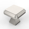 Amerdeco 10 Pack Brushed Satin Nickel Kitchen Cabinet Knobs Cabinet Hardware Single Hole Cabinet Pulls Dresser Knobs Square Drawer Knobs and Pulls for Bathroom Cabinets ZH0002 - color: Brushed Satin Nickel, size: Single Hole