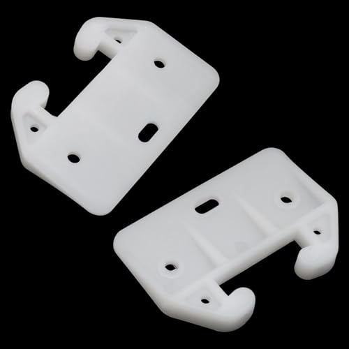 10pcs White Plastic Drawer Slides, 5 Holes Drawer Track Guides - size: 5 Holes