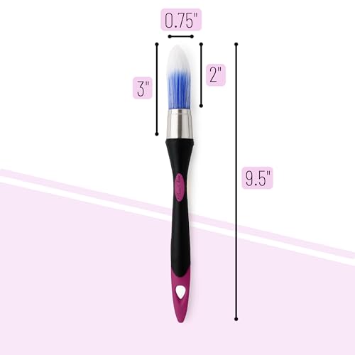 Bates- Trim Brush, 0.75 Inch, Edge Painting Tool, Trim Paint Brushes, Trimmer Edger, Trim Brush - color: Black-plum, size: 0.75 inch, 1 Pack