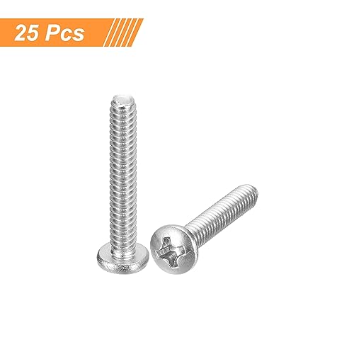 uxcell #6-32x7/8 Pan Head Machine Screws 304 SS Phillips Drive, 25 Pack - size: #6-32x7/8"