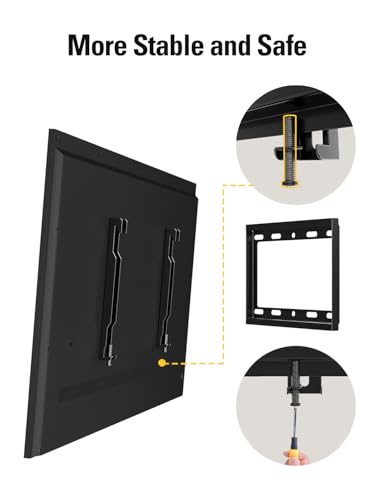 Mounting Dream Fixed TV Wall Mount Bracket for Most 17-42'' Flat Screen TV | Fixed TV Mount for VESA 50X50 to 200x200mm, 44 lbs, 8”/Single Stud, Flush Low Profile Wall Mount MD2351 - size: Fixed for 17"-42" TV & 8" Studs
