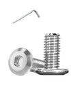 Metuja 1/4-20x1/2 Flat Head Hex Socket Cap Screws Bolts,304 Stainless Steel Fully Threaded Machine Screws with Hex Key (50PCS) Corrosion-Resistant for Furniture/Machinery - size: 1/4-20 x 1/2"