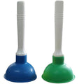 Drain Plunger, Mini Sink Unclogger, Small 4-Inch Clog Remover - color: Blue + Green