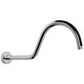 NearMoon Shower Extension Arm with Flange - S Shaped High Arc Gooseneck Long Shower Extender Pipe, Perfect for Rainfall Shower Head - Bathroom Accessory,16 Inch (Chrome Finish) - color: Chrome Finish