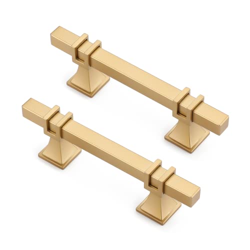 10 Pack 3 Inch Brushed Gold Pulls Kitchen Cabinet Handles Gold Pulls for Dresser Drawers Kitchen Cabinet Hardware - color: Matte Gold, size: 3 inch (76mm) Hole Center Pull