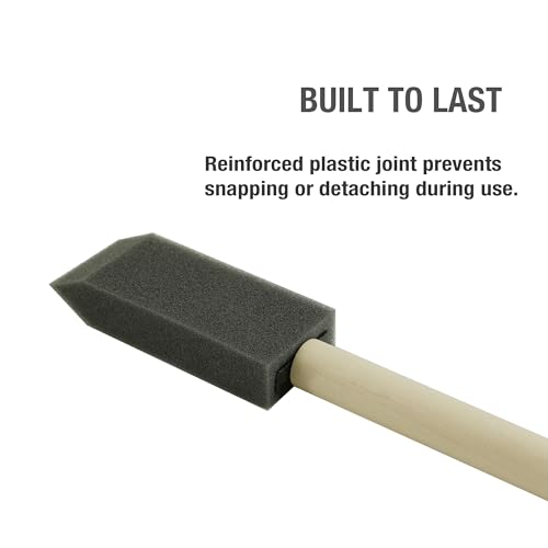 Poly Foam Brushes 1inch 30pcs, High Density Foam Paint Brush for Painting, Staining, Paint Sponges - size: 1inch 30pcs
