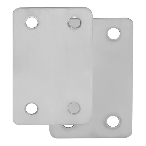 Stainless Steel Flat Straight Brace Bracket, 20-Pack, Silver