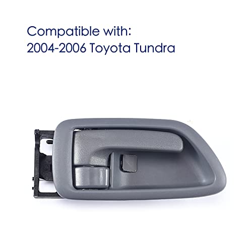 2Pcs Interior Door Handles Driver & Passenger Side for 2001-2007 Toyota Sequoia, 2000-2004 Avalon, 2004-2006 Tundra - Crew Cab ONLY - Four Full-Sized Doors - Gray - size: 2 Pieces