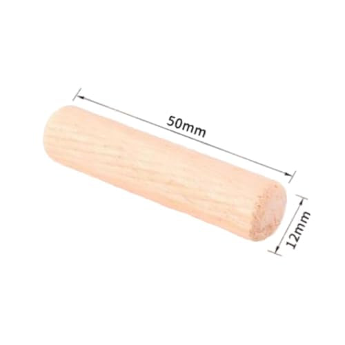 80Pcs Wooden Dowel Pins Kit 1/2" x 2 Inch Small Fluted Wood Dowels Pegs Hardwood Pin for Furniture Woodworking Crafts - size: 12mm x 50mm - 80PCS