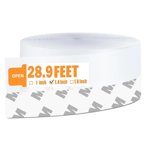 28.9 Ft Weather Stripping Door Seal Strip Tape,Silicone Draft Stopper,Self Adhesive Shower Door Bottom Seal, Insulation Strip for Frame Windows and Glass Gaps (Transparent, 35mm) - size: 1.4 in x 28.9 ft