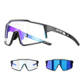KAPVOE Photochromic Cycling Glasses Clear Mountain Bike Glasses K9022 - color: Black-photochromic-blue