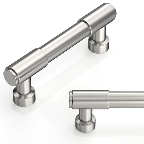 10 Pack Brushed Satin Nickel Cabinet Pulls 3 Inch(76mm) Kitchen Cabinet Handles Cabinet Hardware for Drawer Pulls - color: Brushed Satin Nickel, size: 3" Hole Center