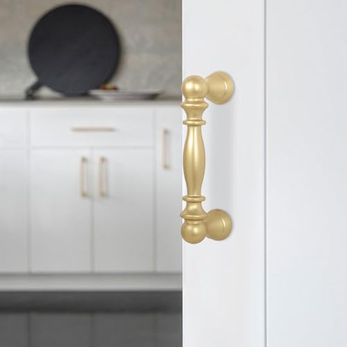 10 Pack 3 Inch(76mm) Kitchen Cabinet Handles Brushed Gold Cabinet Pulls Zinc Alloy Drawer Pulls Solid Kitchen Hardware - color: Brushed Gold, size: 3'' Hole Center(76mm)