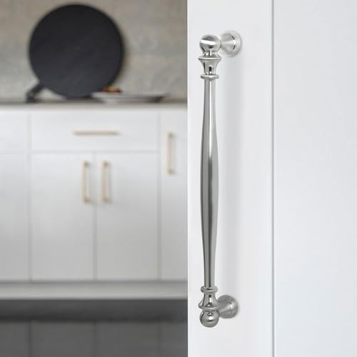 10 Pack 7-1/2 Inch(192mm) Kitchen Cabinet Handles Brushed Satin Nickel Cabinet Pulls Zinc Alloy Drawer Pulls Solid Kitchen Hardware - color: Brushed Satin Nickel, size: 7-1/2'' Hole Center(192mm)