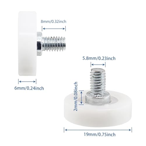 Litoexpe 12 Pieces 3/4" Drawer Slide Roller Wheel - size: 3/4 Inch