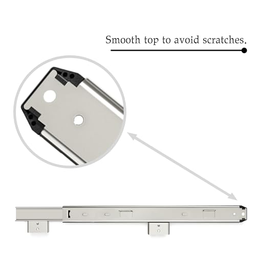 FRMSAET Heavy Duty Under Mount 12/14/16/18inch Drawer Slides-12 inch Silver - color: Silver, size: 12 Inch