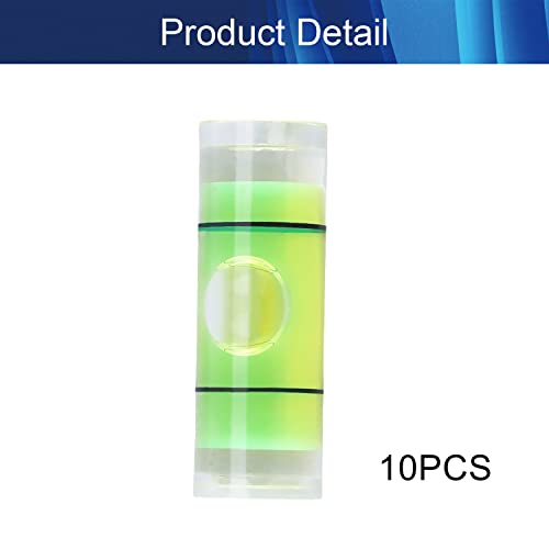 8mm x 23mm / 0.3" × 0.9" Bubble Level Vials, PMMA Frame, 10Pcs