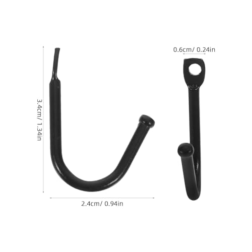 POPETPOP Garage Storage Utility Hooks: 20pcs Heavy Duty Steel Garage Hooks Garden Tool Organizer for Extension Cord Tool Coat Backpack Bag, Wall Mount Hanges for Outdoor Garden (Black) - color: Black