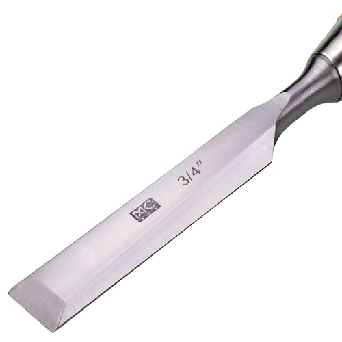 4 Piece Bevel Edge Butt Chisel Set 1/4 inch(6mm), 1/2 inch(12mm), 3/4 inch(20mm), 1 Inch(26mm) with Hornbeam Handles and Stainless Steel Ferrules - size: 4 Piece Butt Chisel