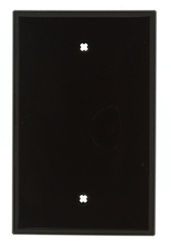 Leviton 1-Gang Blank Wallplate, Midway Size, PJ13, Brown - color: Brown